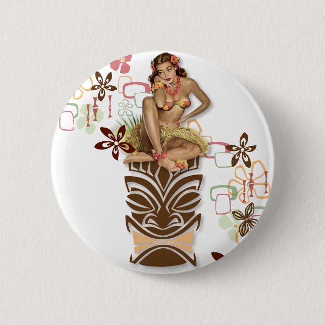 The Kitsch BItsch : Hula Hips! 6 Cm Round Badge (Front)