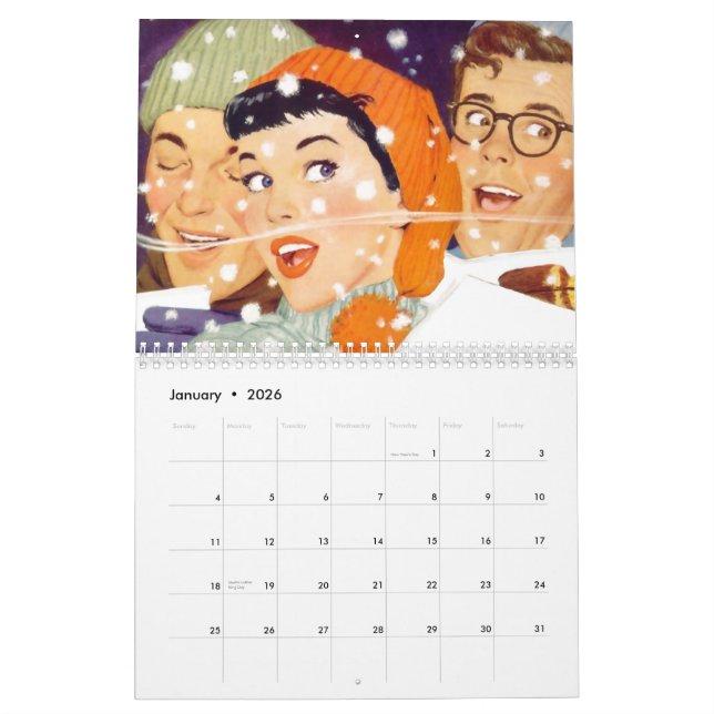 The Kitsch Bitsch : Living Retro Monthly Calendar (Jan 2026)