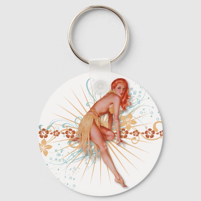 The Kitsch Bitsch : Luau Lovely! Key Ring (Front)