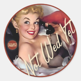 The Kitsch Bitsch : Not Wed Yet! Classic Round Sticker