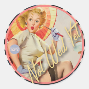 The Kitsch Bitsch : Not Wed Yet! Classic Round Sticker