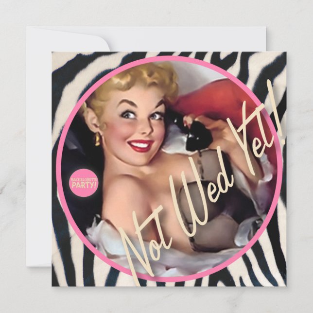 The Kitsch Bitsch : Not Wed Yet! Invitation (Front)