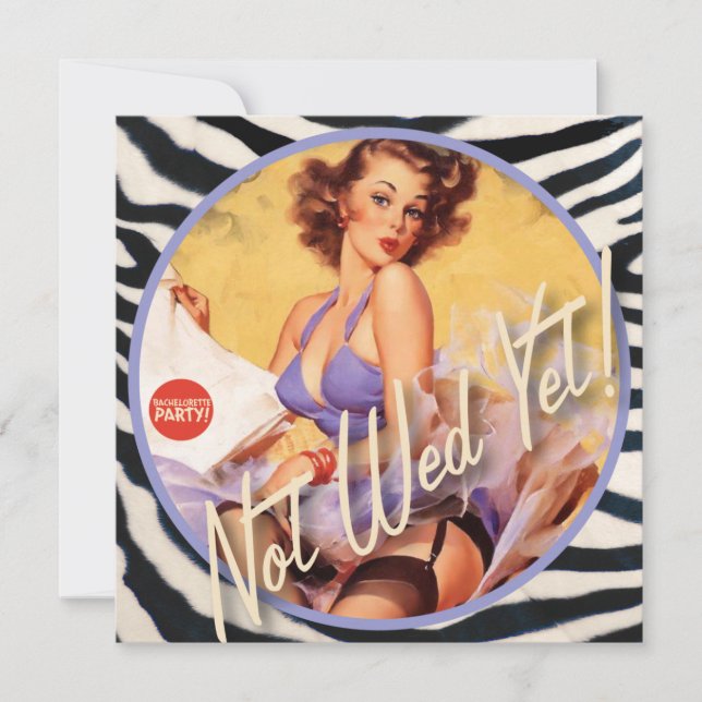 The Kitsch Bitsch : Not Wed Yet! Invitation (Front)