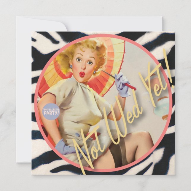 The Kitsch Bitsch : Not Wed Yet! Invitation (Front)