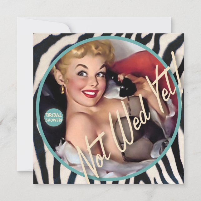 The Kitsch Bitsch : Not Wed Yet! Invitation (Front)