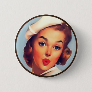 The Kitsch BItsch : Pin-Up Portraits 6 Cm Round Badge