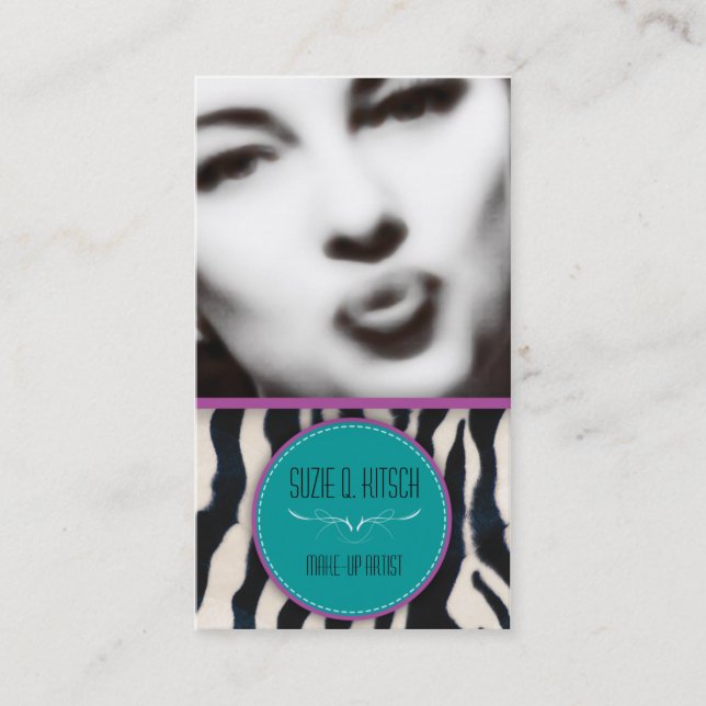 The Kitsch Bitsch : Retro Glamour Girl Business Card (Front)
