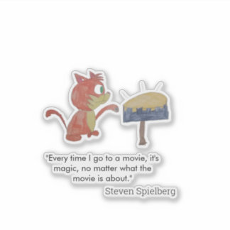 The Kitty & the Zoetrope Sticker