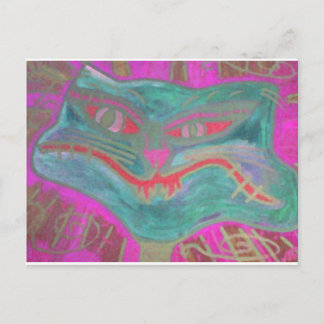 The kitty who knew too much postcard