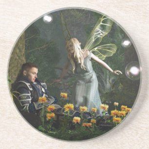The Knight and The Faerie Coaster