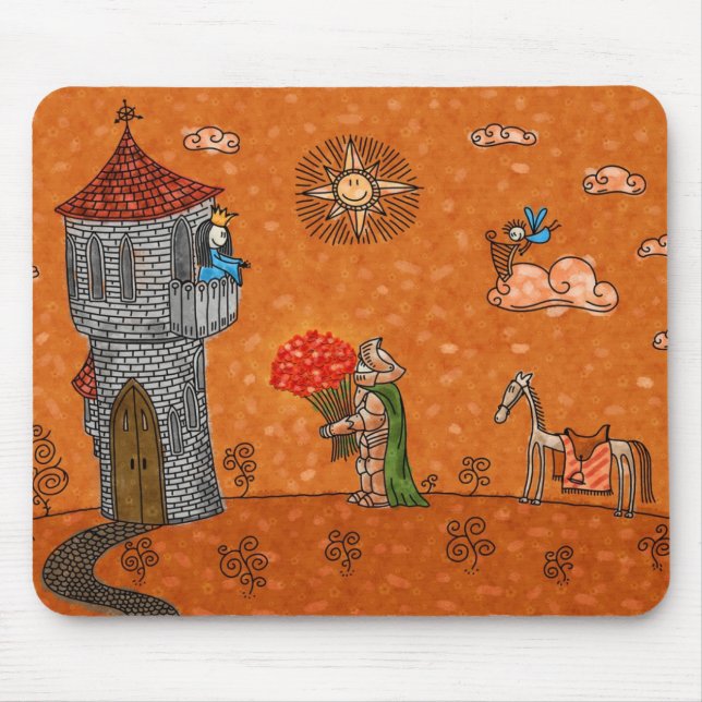 The Knight and the Lady Mouse Mat (Front)