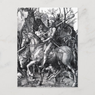 The Knight, Death and the Devil by Albrecht Durer Postcard