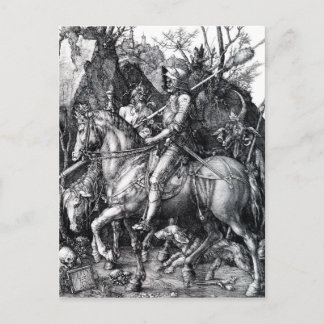 The Knight, Death and the Devil by Albrecht Durer Postcard