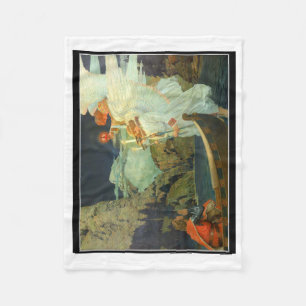 The Knight of the Holy Grail by Frederick J. Waugh Fleece Blanket