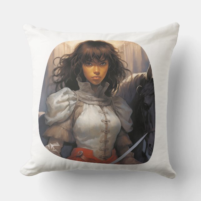 the knight Throw Pillow (Front)