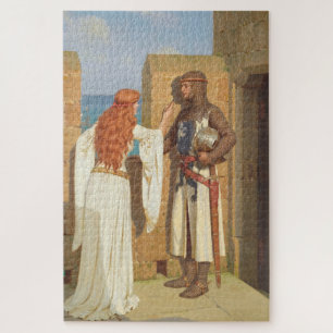 The Knight's Shadow (by Edmund Blair Leighton) Jigsaw Puzzle