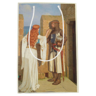 The Knight's Shadow (by Edmund Blair Leighton) Medium Gift Bag