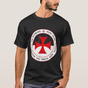 The Knights Templar Cross Christian Crusader Motto T-Shirt
