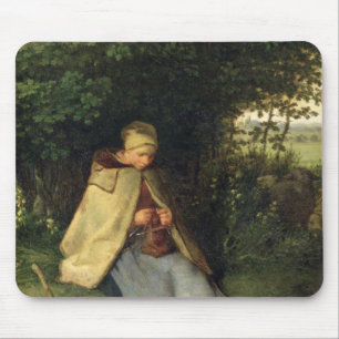 The Knitter or, The Seated Shepherdess, 1858-60 Mouse Mat