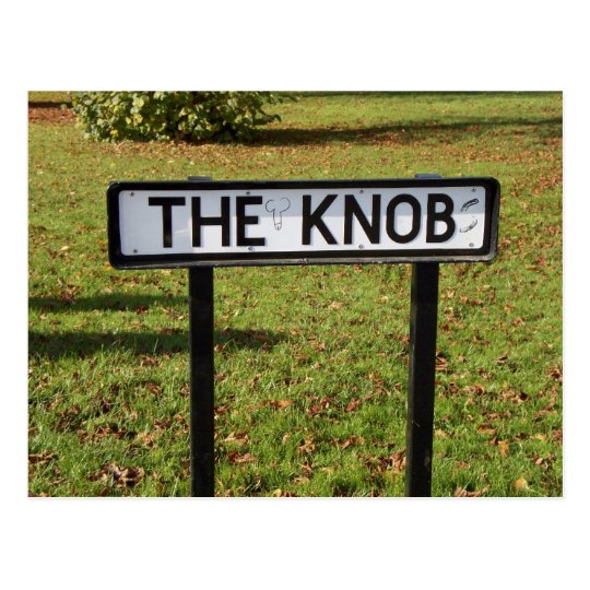 The Knob Funny Rude Place Name Postcard Zazzle.co.uk