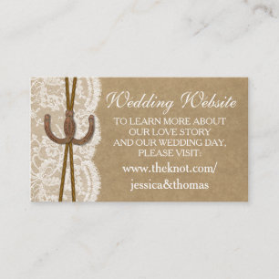 The Kraft, Lace & Horseshoe Collection Website Enclosure Card