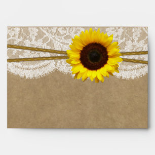 The Kraft, Lace & Sunflower Collection Envelopes