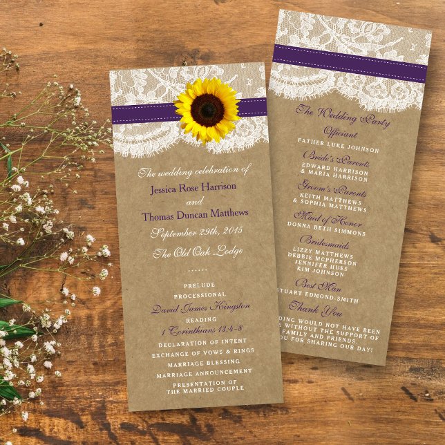 The Kraft, Lace & Sunflower Collection - Purple Programme (Creator Uploaded)