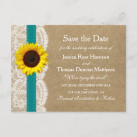 The Kraft, Lace & Sunflower Collection - Teal