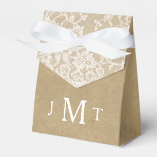The Kraft & Lace Wedding Collection Favour Box