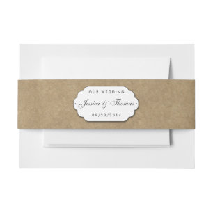 The Kraft & Lace Wedding Collection Invitation Belly Band