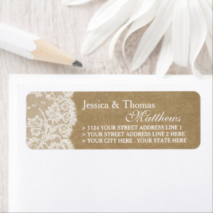 The Kraft & Lace Wedding Collection Labels