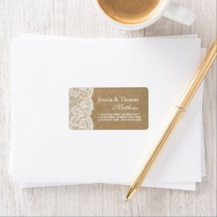 The Kraft & Lace Wedding Collection Labels