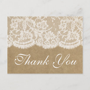 The Kraft & Lace Wedding Collection Postcard