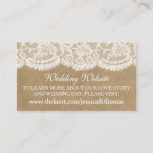 The Kraft & Lace Wedding Collection Website Cards
