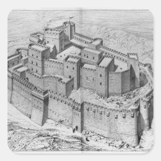 The Krak des Chevaliers, reconstruction Square Sticker (Front)