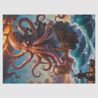 The Kraken Sea Monster Decoupage