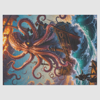The Kraken Sea Monster Decoupage Tissue Paper