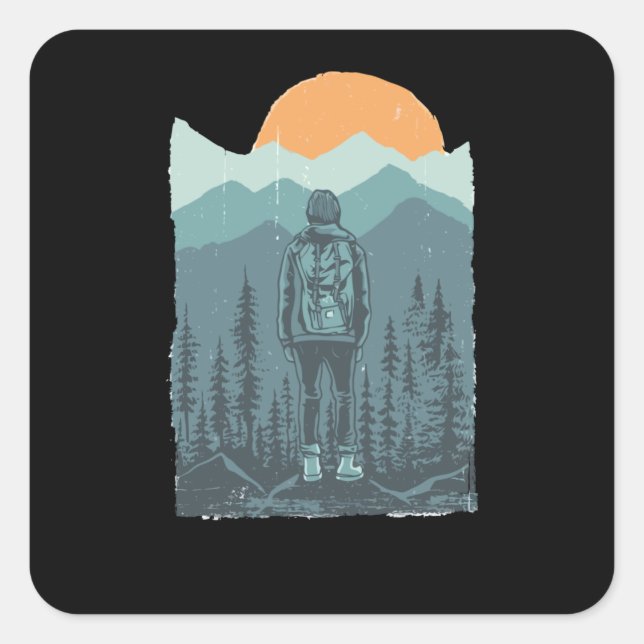 The Kraken Square Sticker (Front)