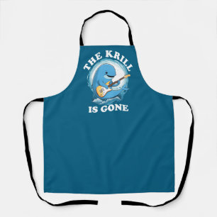 The Krill Is Gone - Funny Whale Playing Guitar Apron