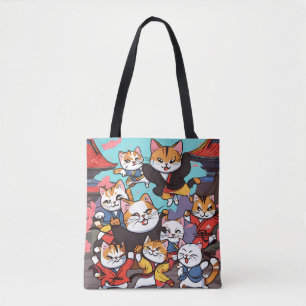 The Kung-Fu Cat Spectacular Tote Bag
