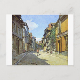 The La Rue Bavolle at Honfleur by Claude Monet Postcard