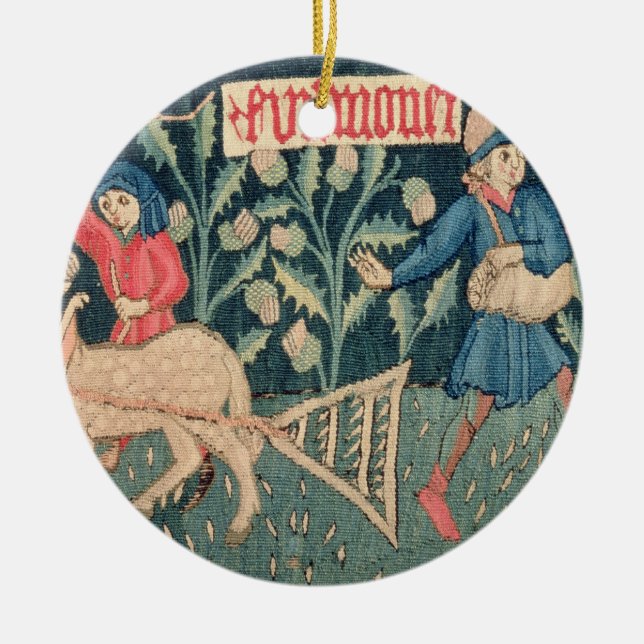 The Labours of the Months, Alsace (tapestry)		Vict Ceramic Tree Decoration (Front)