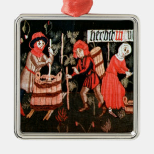 The Labours of the Months, from Alsace Metal Tree Decoration