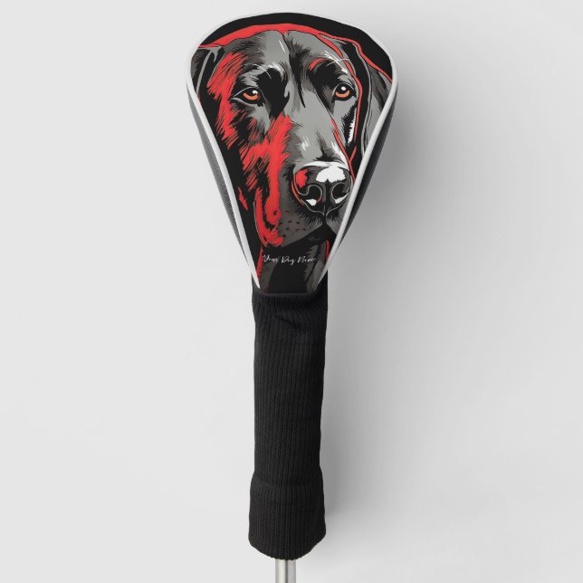 The Labrador Retriever Dog, Red and Black 004 - Ul Golf Head Cover (Front)