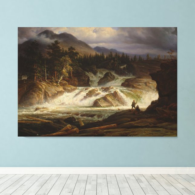 The Labro Falls Canvas Print (Insitu(Wood Floor))