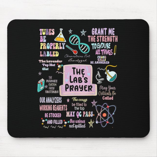The Labs Prayer Medical Laboratory Scientist Lab Mouse Mat (Front)