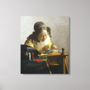 The Lacemaker, 1669-70 Canvas Print