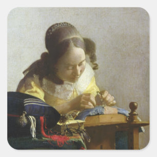 The Lacemaker, 1669-70 Square Sticker