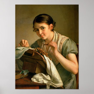 The Lacemaker, 1823 Poster
