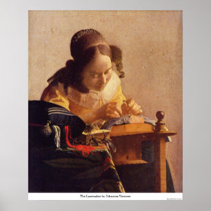 The Lacemaker by Johannes Vermeer Poster